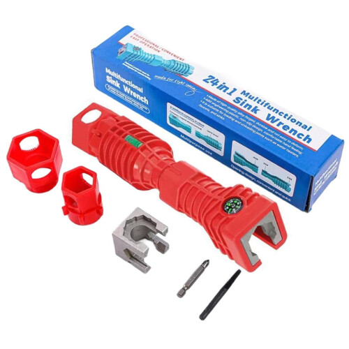 Clé ergonomique pour robinet et évier 24 en 1