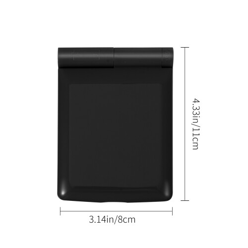 Handheld Black LED Beauty Mirror Foldable for Easy Travel and Makeup 1