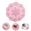 Pink floral cotton crochet doily set 1 pc 2