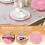 Pink floral cotton crochet doily set 1 pc 4