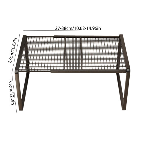 Expandable Closet Shelf Organizer Adjustable Stackable 1 2