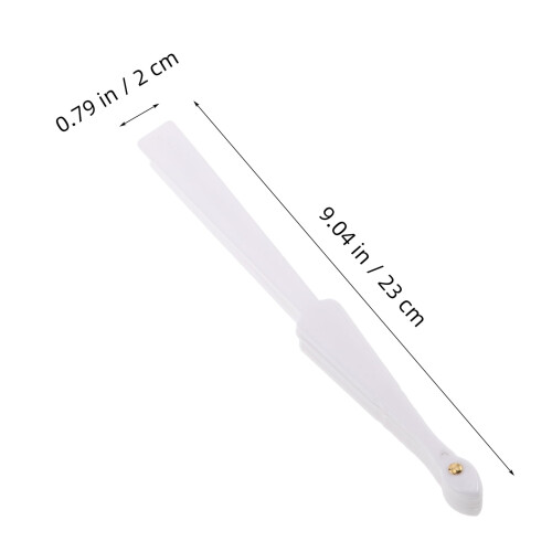 White plastic hand fan frame slats foldable 1 set 1