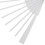 White plastic hand fan frame slats foldable 1 set 3