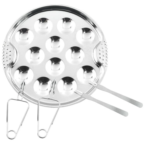 Plaque à escargots en acier inoxydable perforée (lot de 6) 2