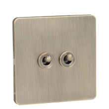 Interrupteur à bascule 2 voies AC250V bronze antique, 86x86mm