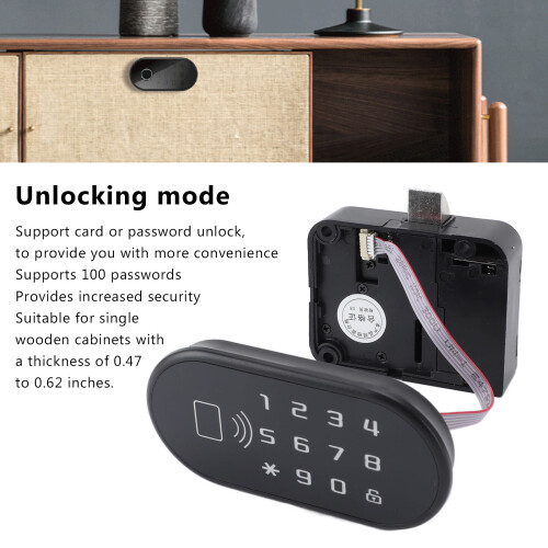 Zinc Alloy Drawer Lock with Reset Pin, Security Cabinet Lock 1