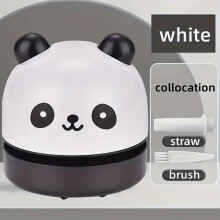 Mini aspirateur de bureau panda, alimenté par piles (2 AA)