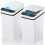 Touchless Garbage Can Slim White 2.2 Gal 2-Pack 1
