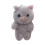 Mini-Schlüsselanhänger aus grauem Teddybär-Plüsch – 10 cm 1