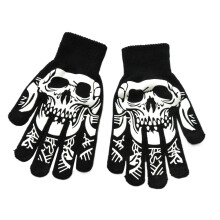 Unisex Knitted Wrist Gloves Skull Gloves Non Slip Hand Warmer Glitter Gloves Wrist Gloves for