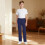 Boys' Navy Chino School Uniform Pants with Pockets, Pull-On, Straight Fit – Compatible with School Dress Code 2