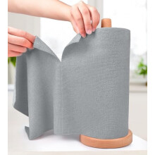 Rouleau de chiffons de nettoyage en microfibre gris 20 feuilles