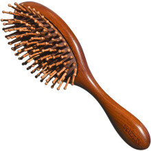 Spazzola e pettine per massaggio del cuoio capelluto al sandalo, per favorire la crescita, districare i capelli e massaggiare i meridiani. Pettine