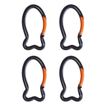 Set de 4 brelocuri cu carabină metalică în formă de pește