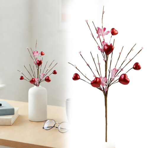 Herzförmiger Beerenstrauß mit roten Beeren (1 Stück)