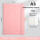 A5+A6 Notizbücher aus PU-Leder, liniert, rosa, 2er-Pack 1