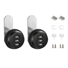 Elegante set di 2 serrature a cilindro con password a 3 cifre per cassette postali e armadietti, robuste e senza chiave, realizzate in lega.