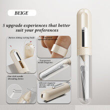Enfile-aiguille portable à double extrémité, outil d'aide à la couture à la main pour enfiler et retirer facilement les aiguilles, conception