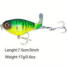 st premium topwater-fiskedrag med propellerstjärt, rostfria trekrokar, 3D-holografiska ögon – kompatibelt med sötvattensfiske