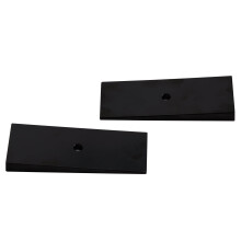 2Pcs 2" Wide 4Degree Steel Leaf Spring Degree Shims Black