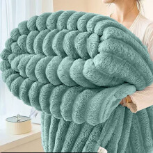 Couverture lapin pour femmes et adultes, vert menthe, 100 x 150 cm