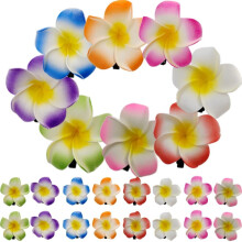 Tropische bloemen haarclips van schuim, 40 stuks