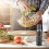 Electric Salt and Pepper Grinder Automatic Gravity Sensor Battery Powered Salt Mill LED Indicator Adjustable Coarseness One Hand Easy Operation 7