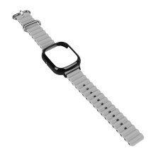 Cinturino in silicone per Honor 4 con custodia in policarbonato, grigio