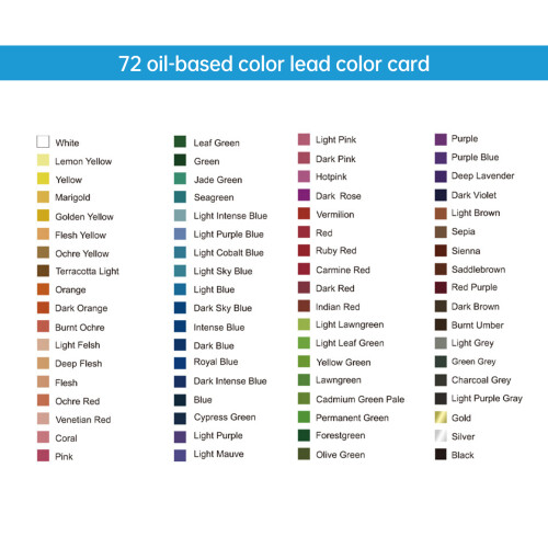 72 Colored Pencils Set, Pre-Sharpened, 3mm Core, Storage Case 2