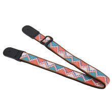 Adjustable Nylon Ukulele Strap with PU Leather, 70-122cm, Bohemian Style