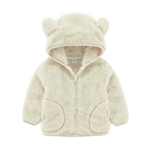 Giacca invernale da bambina, morbida, color corallo, calda e accogliente, ideale per giocare all'aperto in climi freddi, Z04 Bianco, 7-8 anni