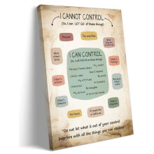 Things I Can and Cannot Control Poster Prints Mental Health Wall Art Therapy Posters Art Deco Dining Room Decor Aesthetic Canvas Pictures for Hallway