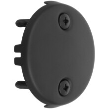 Stainless Steel Tub Overflow Cover Black for Bathtub Use with Modern Aesthetic