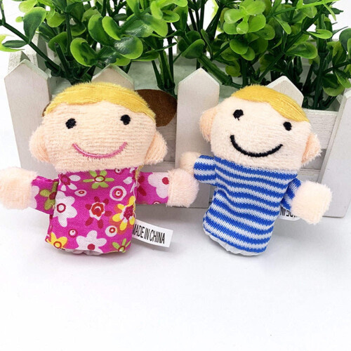 2 Sets/12PCS Tiny Finger Puppets Cloth Assorted Color for Creativity Development in Kindergarten 2