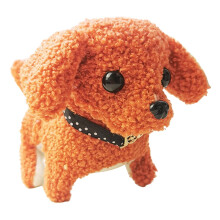 Plush Teddy Puppy Toy for Toddlers 1-3, Interactive Walking/Barking Dog with Wagging Tail, Brown – Christmas & Birthday Gift
