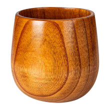 Grande tasse en bois – Mug à café/thé massif, fabriqué artisanalement, avec anse confortable, style vintage, idéal pour les boissons chaudes