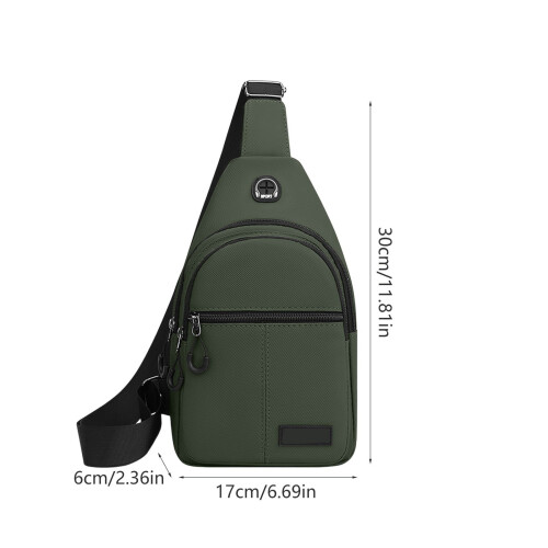 Bolsa transversal de nylon impermeável com alça ajustável. 2