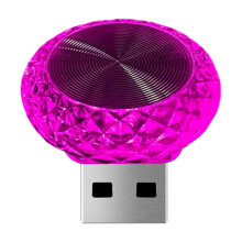 USB LED-stemningslampe til bilen, flerfarvet, 1 stk.