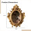 Vintage-Bilderrahmen in Ovalform, Goldharz, Barockdesign 4