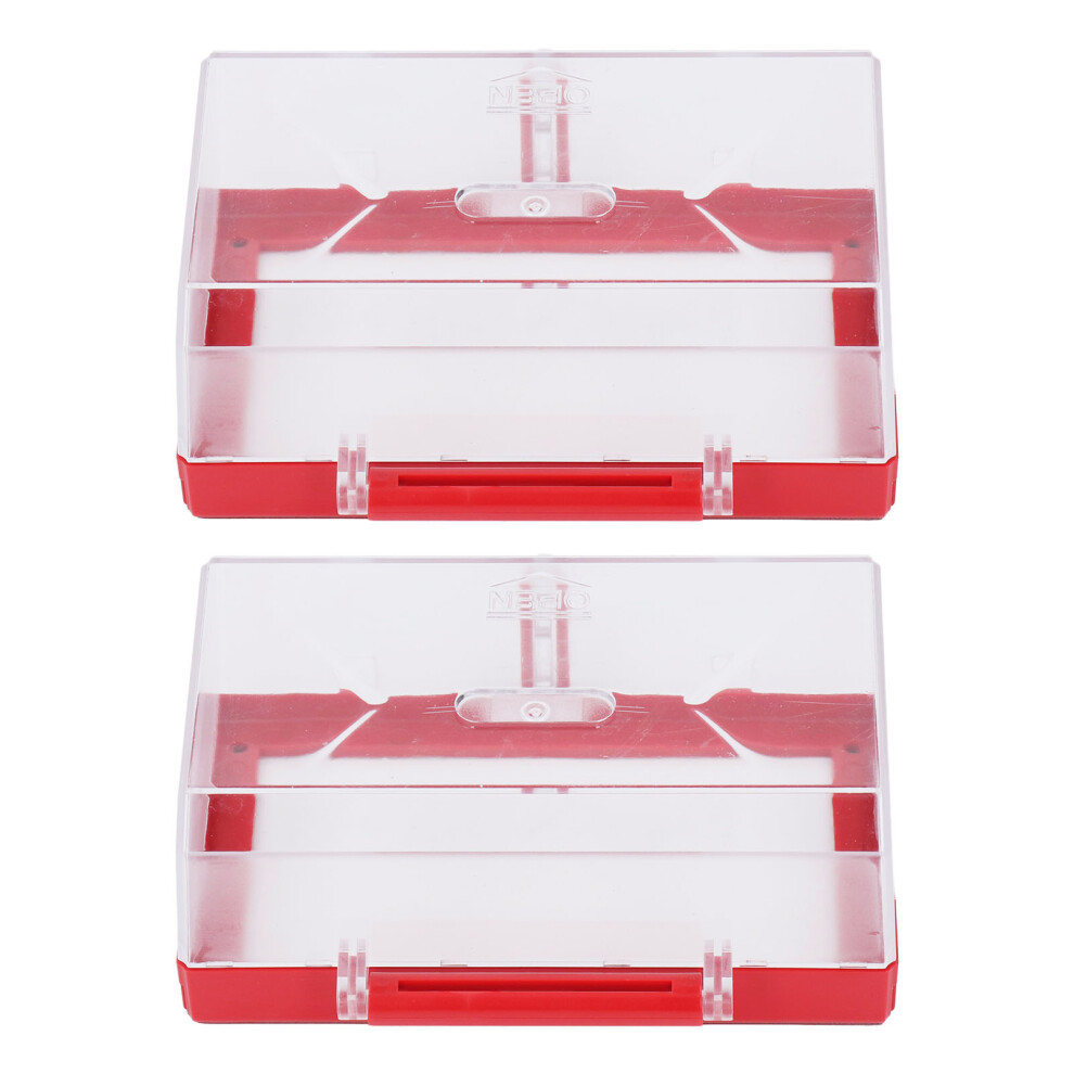 2Pcs Emergency Stop Button Cover Lockout Pc Resin Industrial Safety Transparent 8711385936779
