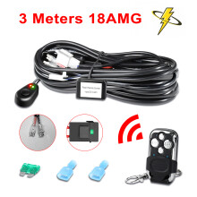 Kit cablaggio barra luminosa LED, 18AWG, 3m, 180W, nero, con telecomando