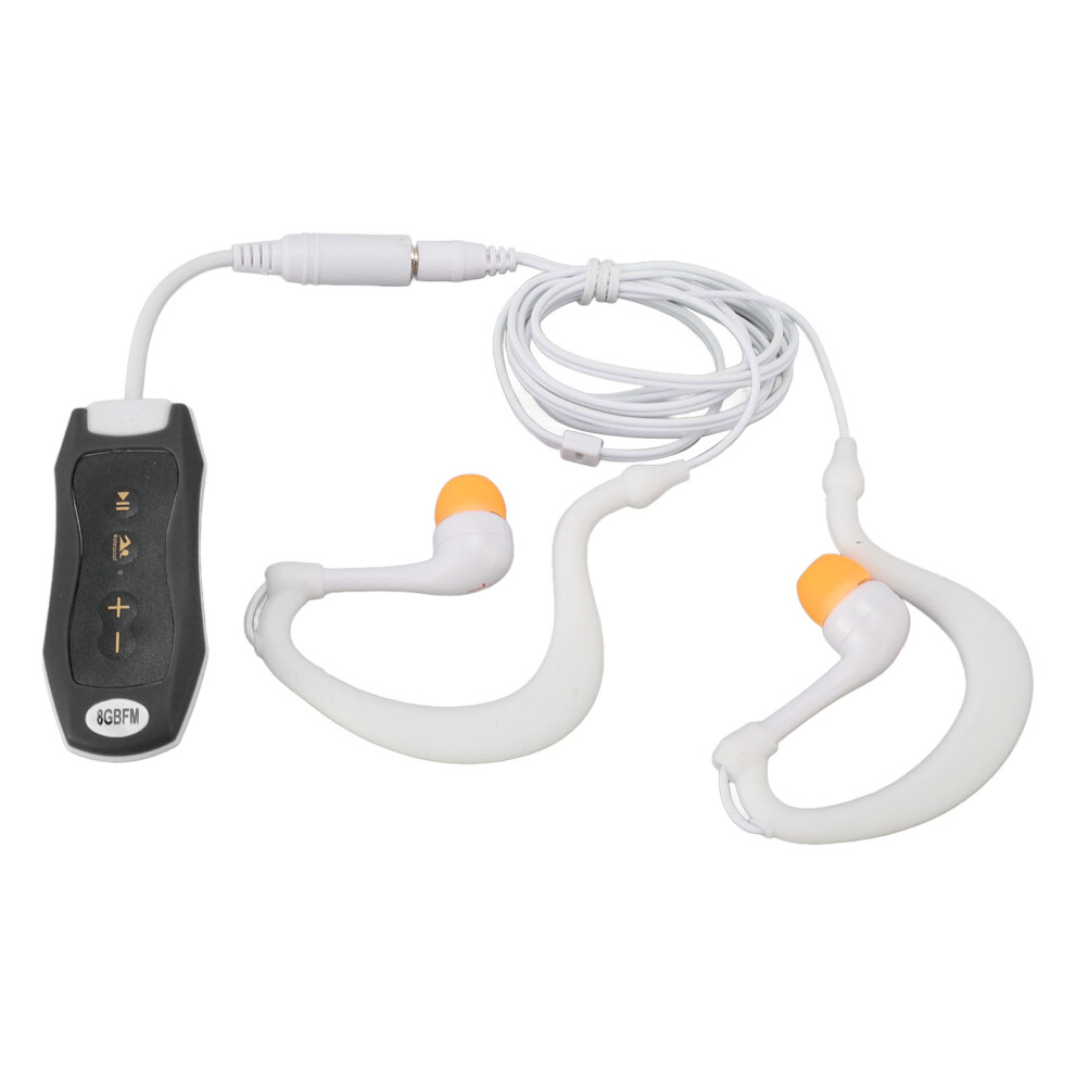 Waterproof Mp3 Player 8Gb, Ipx8, Rechargeable, Swimming & Running Black 8091385939322