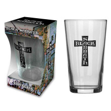 Black Sabbath Cross Band Logo Pint Glass