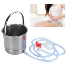 Stainless Steel Enema Bucket Kit 1.6L Reusable Shower System