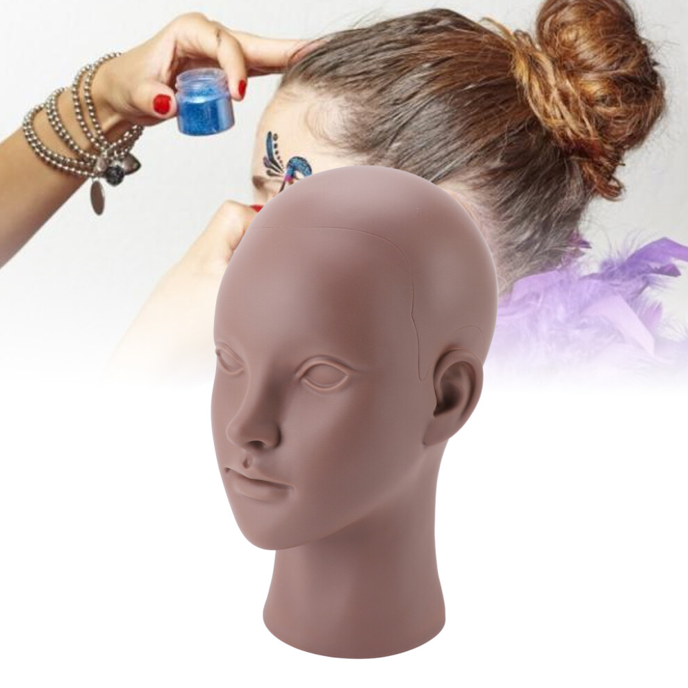 Female PVC Human Skin Bald Mannequin Head for Wig Hat Scarf Display Use