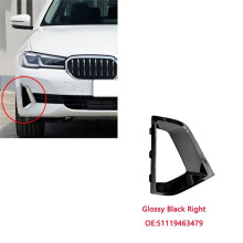1Pair Front Bumper Grille Cover Brake Air Duct Trim Case for  5 Series G30 G31 G38 2021-2024 Black