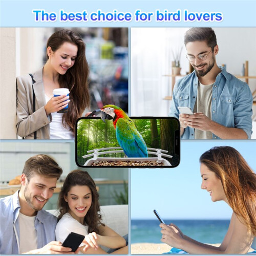Bird Feeder Video Camera with Solar Panel WiFi Wireless Outdoor Solar Camera Motion Detection Bird Watching Camera