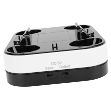3-in-1 RGB Light Controller Charging Dock for Dual Controllers, ABS Material