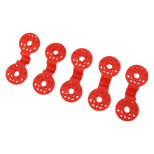 50 piezas de clips redondos para tela de sombreado PE, 3.9 in 0.4 in, rojo