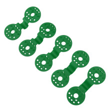 50 Stück runde Schattengewebe-Clips PE Grün 100mm10mm